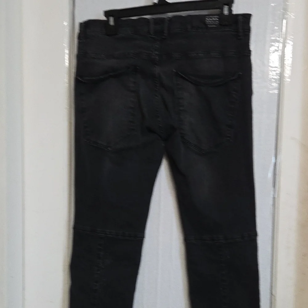Zara black denim moto jeans from the New Biker Collection